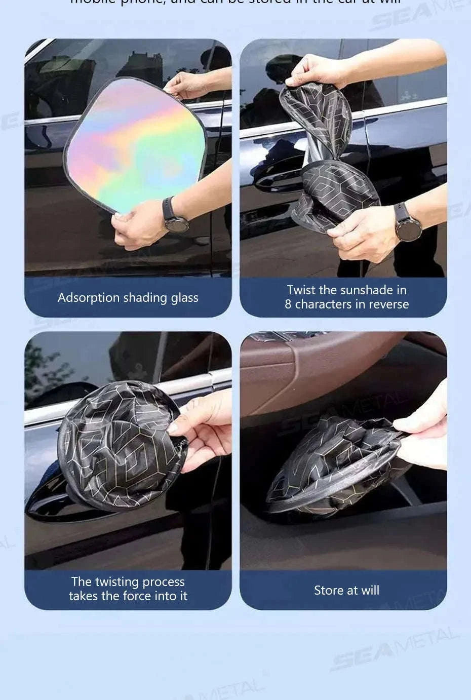 Side Window Sun Shade for Car-Front-Rear 4pcs