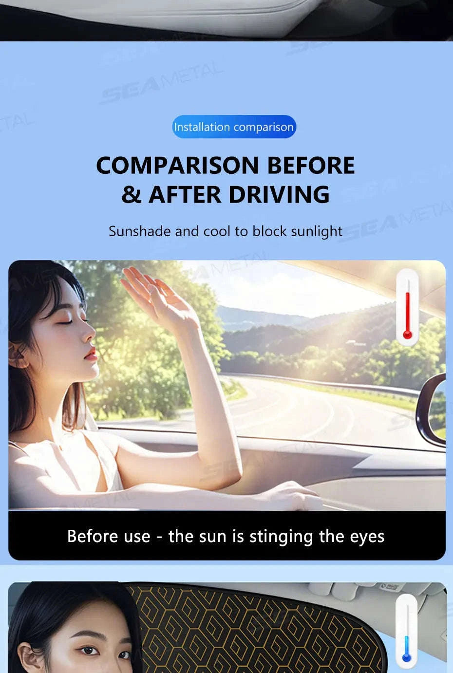 Side Window Sun Shade for Car-Front-Rear 4pcs