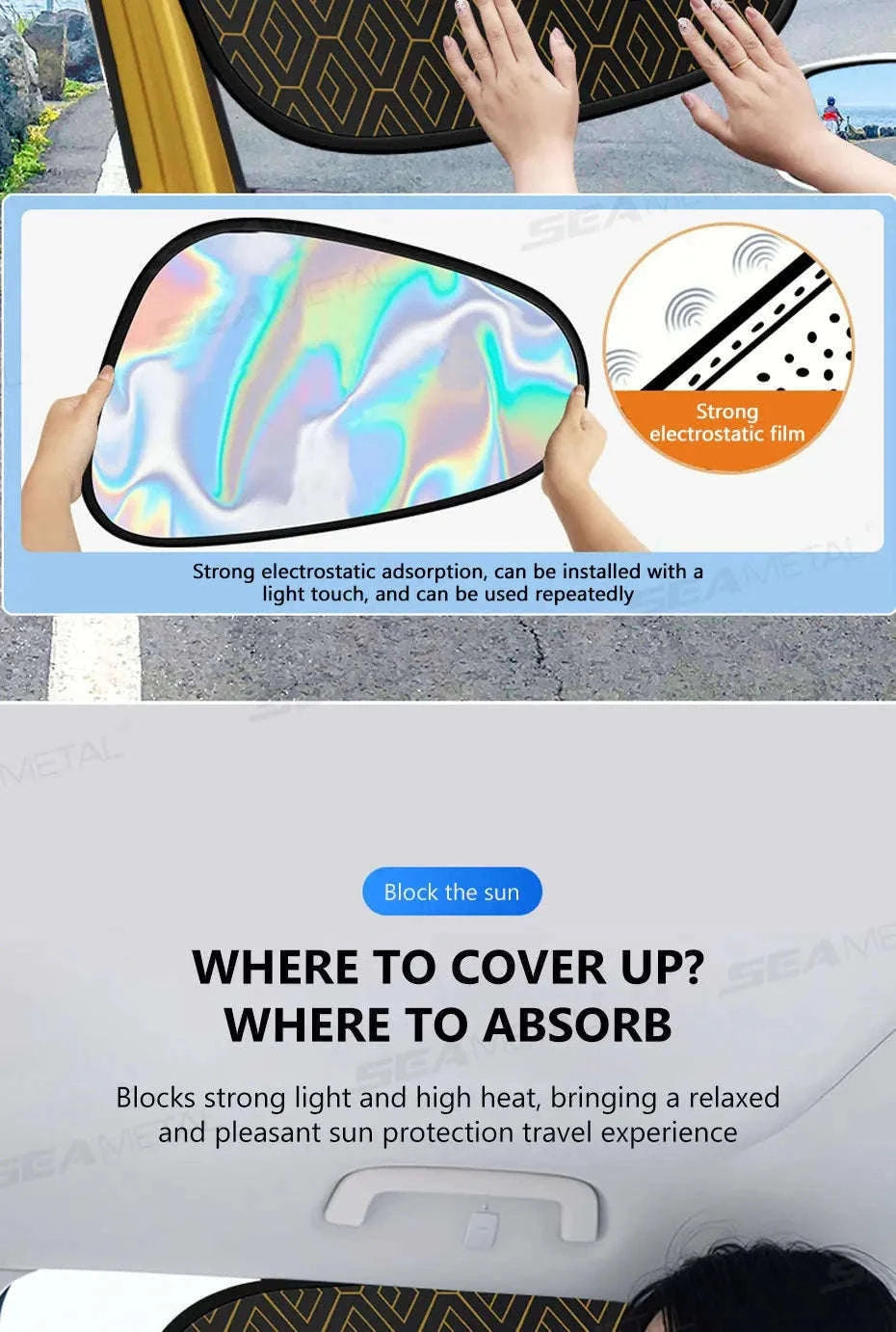 Side Window Sun Shade for Car-Front-Rear 4pcs