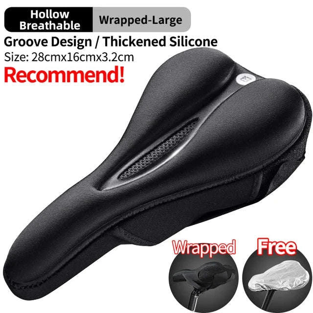 Silicone Bike Saddle Cover Cushion Breathable MTB Seat Pad-LF047-B