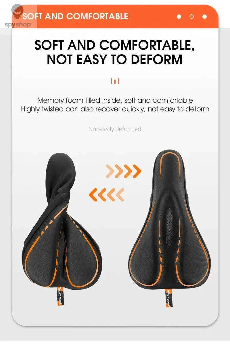 Silicone Bike Saddle Cover for All-Day Comfort Cycling-0801143 Orange