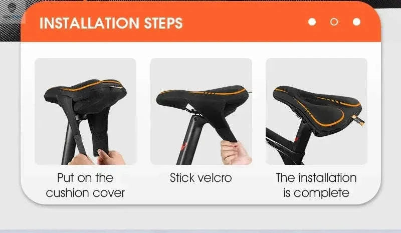 Silicone Bike Saddle Cover for All-Day Comfort Cycling-0801143 Orange