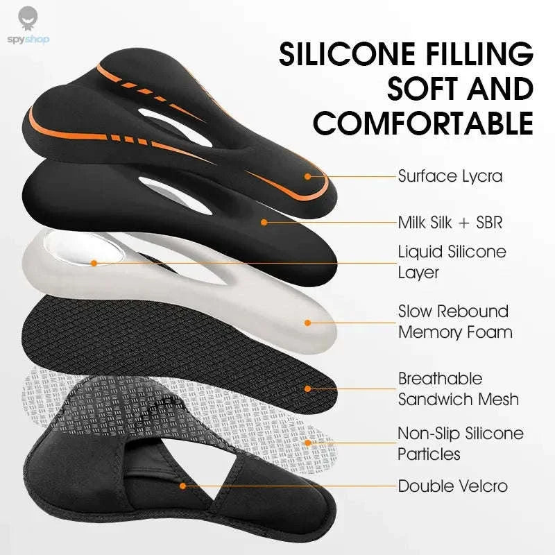 Silicone Bike Saddle Cover for Comfort Cycling-0801143 Orange