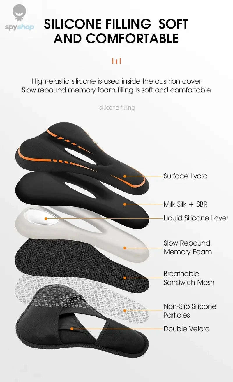 Silicone Bike Saddle Cover for Comfort Cycling-0801143 Orange