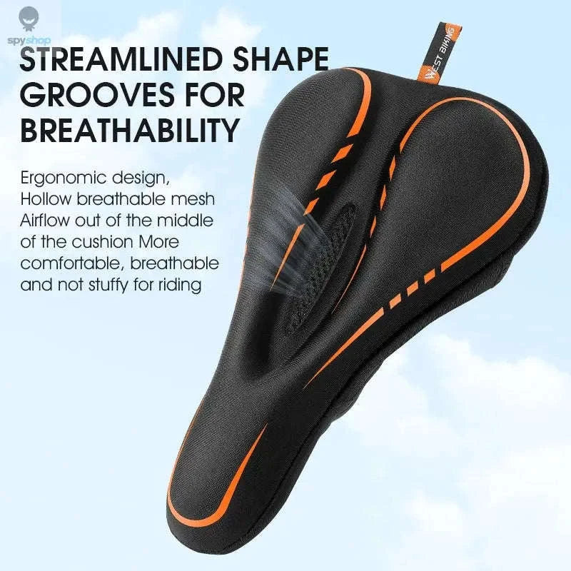 Silicone Bike Saddle Cover for Comfort Cycling-0801143 Orange