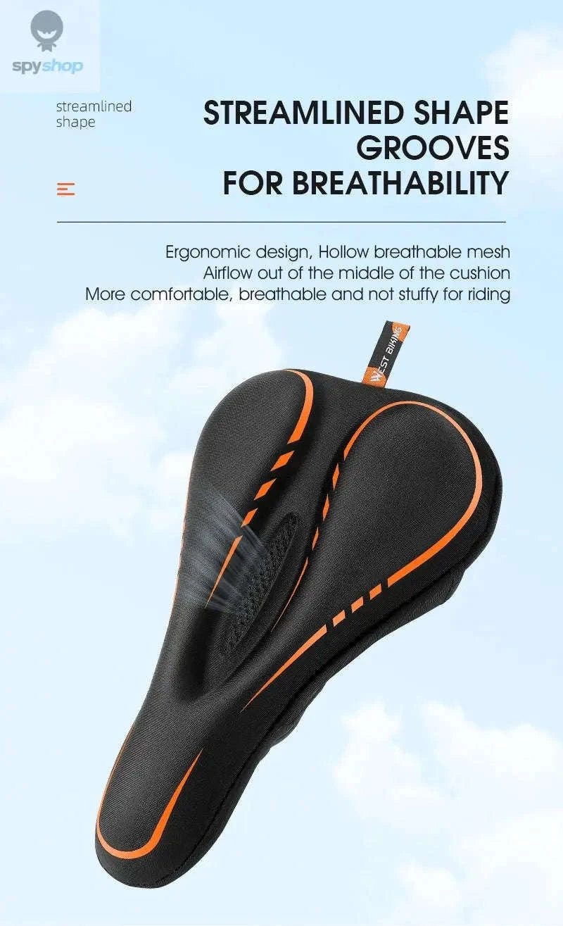 Silicone Bike Saddle Cover for Comfort Cycling-0801143 Orange