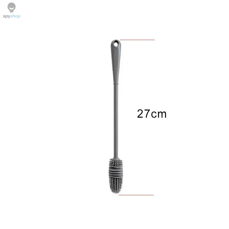 Silicone Bottle Cleaning Brush – Flexible, Hygienic, Easy-Reach Design-Grey