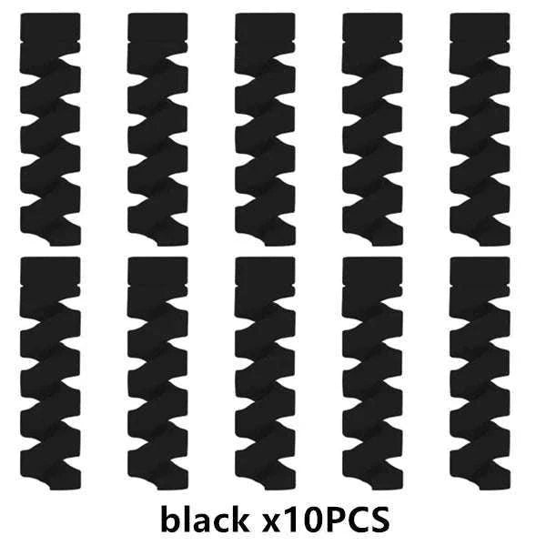 Silicone Cable Protector Bobbin Winder for Charging Cords-16 PCS Gray