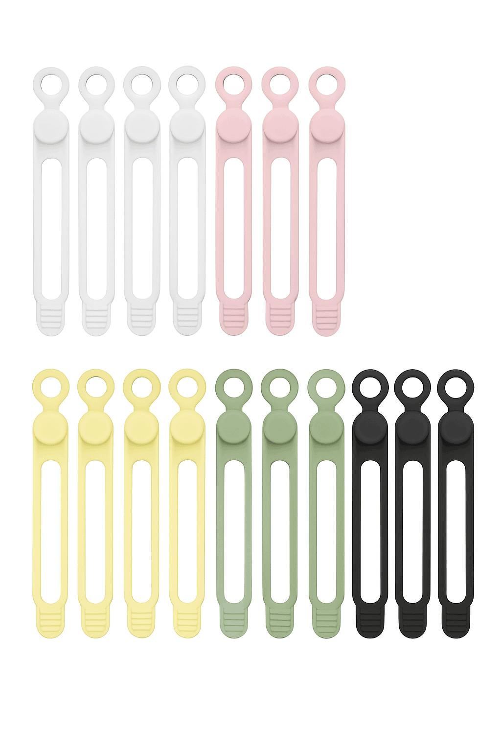 Silicone Cable Ties for Neat Cord Organization-Pink 10pcs