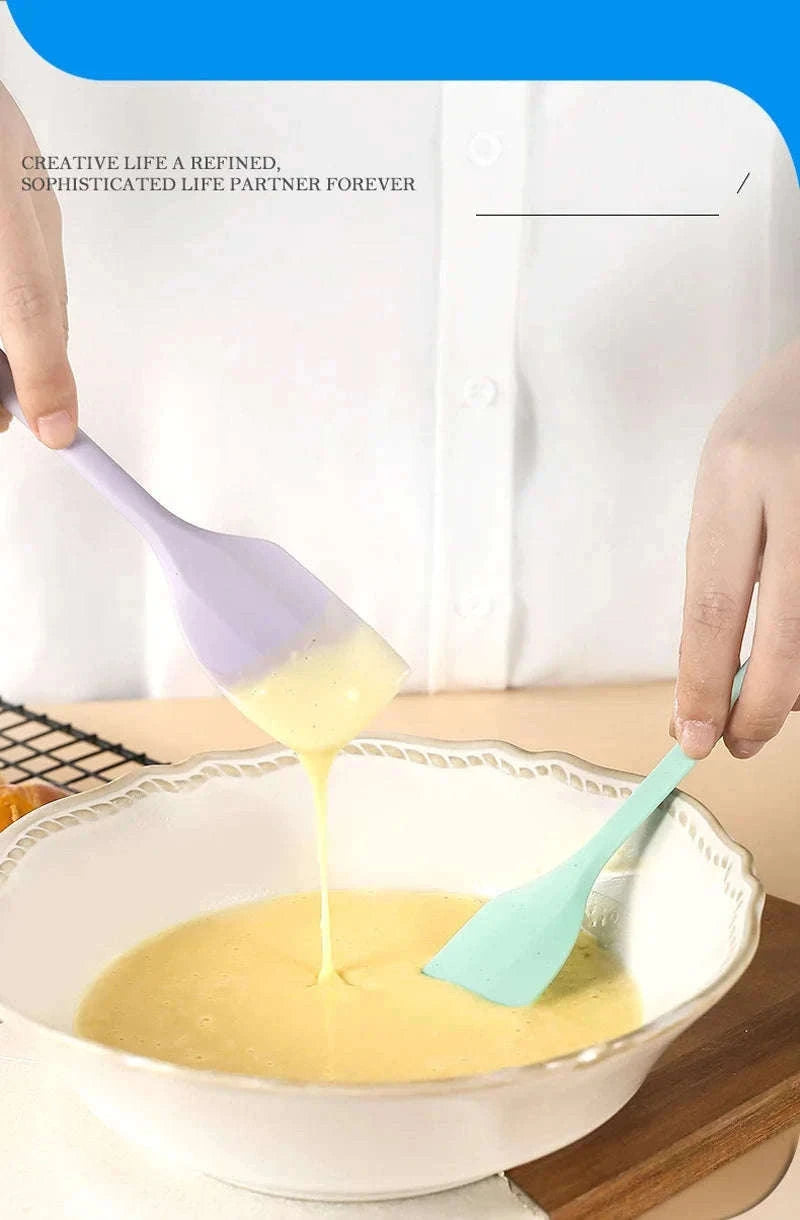 Silicone Cream Spatula for Smooth Mixing and Clean Spreading-F03L-Green