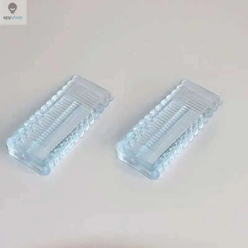 Silicone Door Stop Wedge for Quiet, Secure Door Control-Transparent G826A
