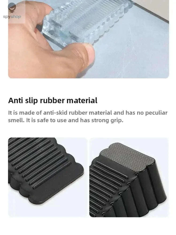Silicone Door Stop Wedge for Quiet, Secure Door Control-Transparent G826A