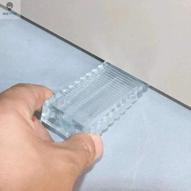 Silicone Door Stop Wedge for Quiet, Secure Door Control-Transparent G826A