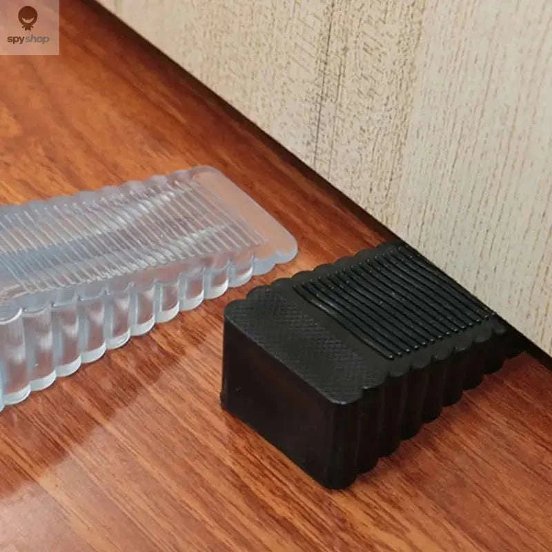 Silicone Door Stop Wedge Safety Stopper – Quiet, Non‑Slip Protection for Any Room-Transparent G826A