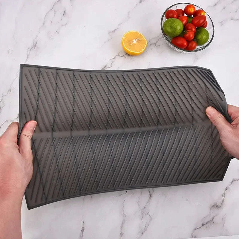Silicone Drain Pad Drying Mat-Gray / Large 51x41cm
