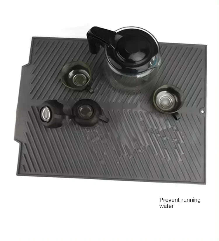 Silicone Drain Pad Drying Mat-Gray / Large 51x41cm