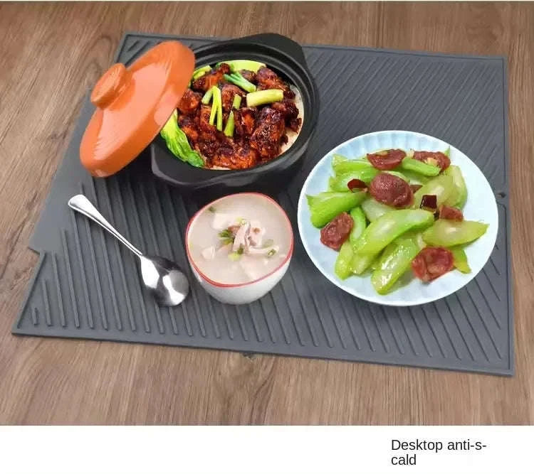 Silicone Drain Pad Drying Mat-Gray / Large 51x41cm