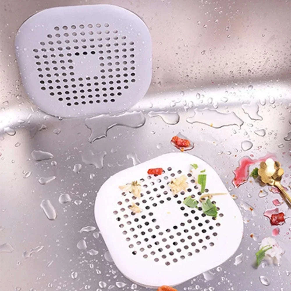 Silicone Drain Stopper Hair Catcher for Sinks & Showers-1pc-white