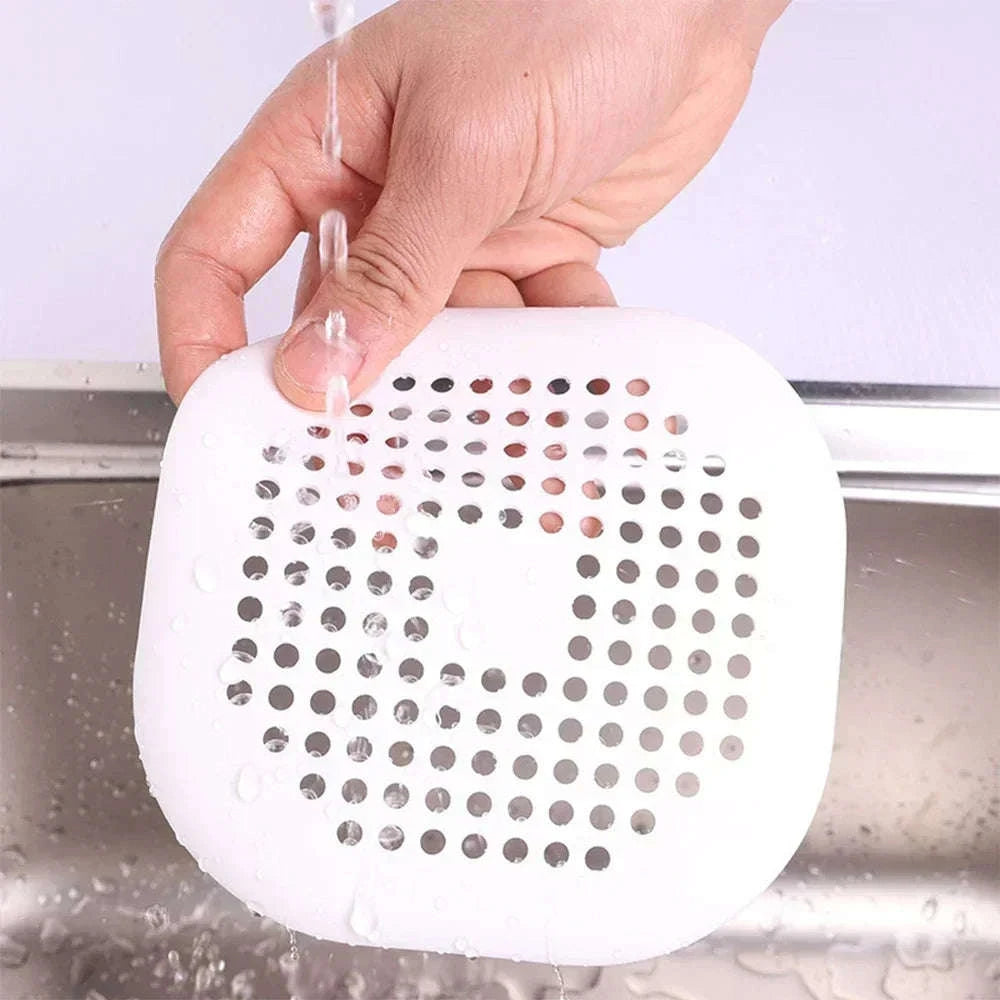 Silicone Drain Stopper Hair Catcher for Sinks & Showers-1pc-white