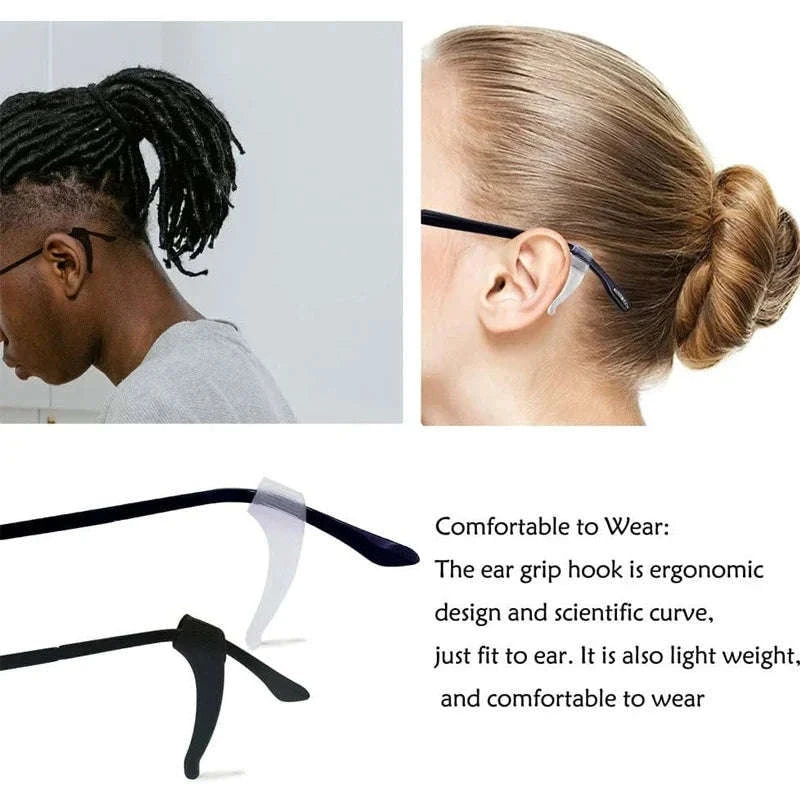 Silicone Ear Hooks Anti‑Slip Eyeglass Holders-Back 1pairs