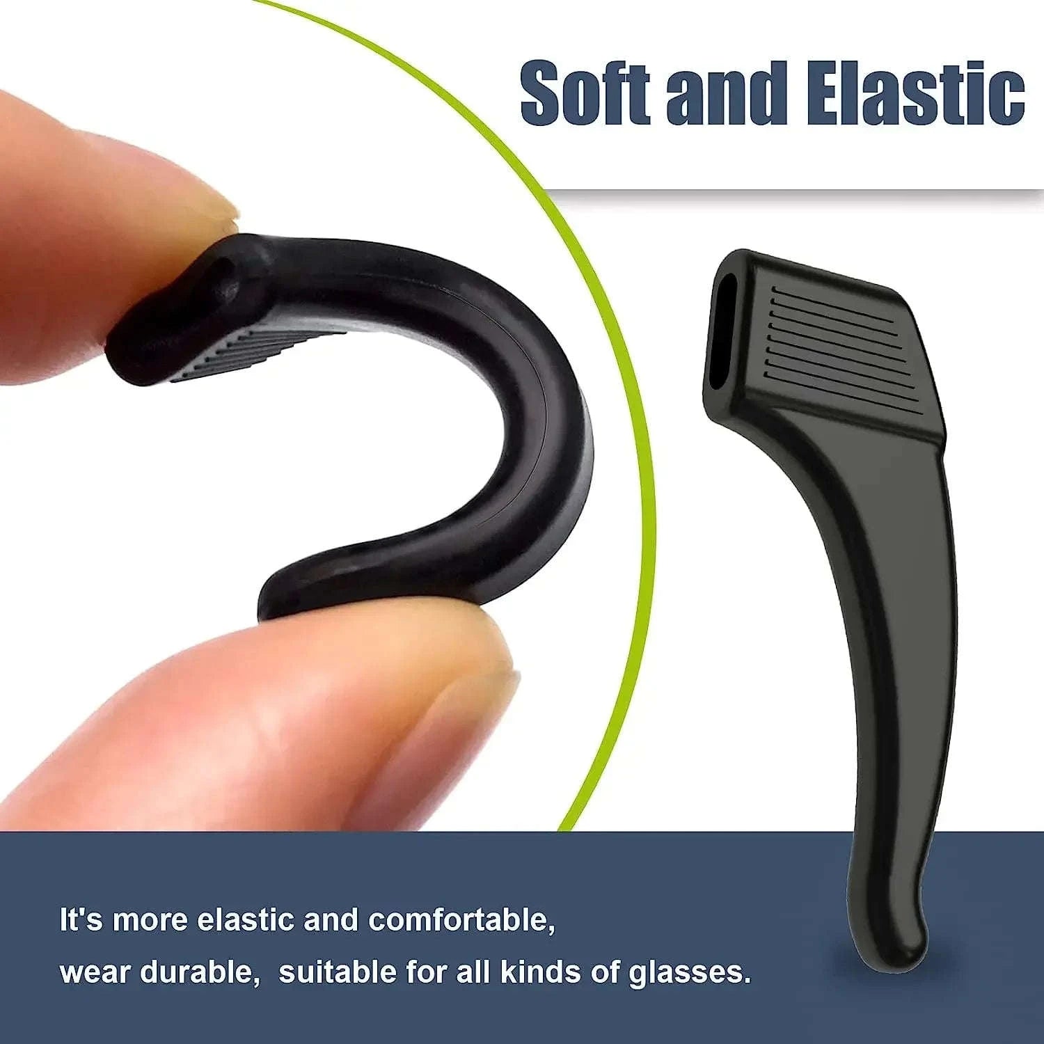 Silicone Ear Hooks Anti‑Slip Eyeglass Holders-Back 1pairs
