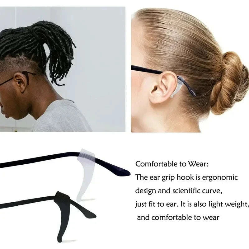 Silicone Ear Hooks Anti‑Slip Eyeglass Holders-Back 1pairs