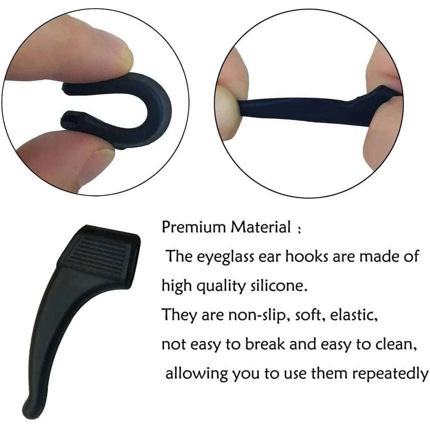Silicone Ear Hooks Anti‑Slip Eyeglass Holders-Back 1pairs