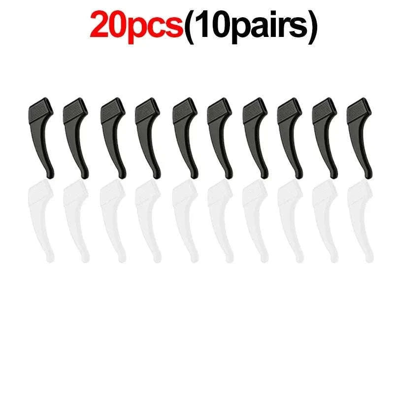 Silicone Ear Hooks Anti-Slip Eyeglass Holders for Secure Fit-Back 1pairs