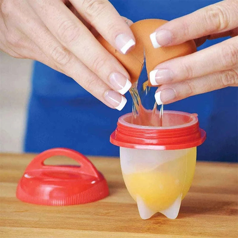 Silicone Egg Boiler Steamer Cups for Easy Shell-Free Eggs-3pcs