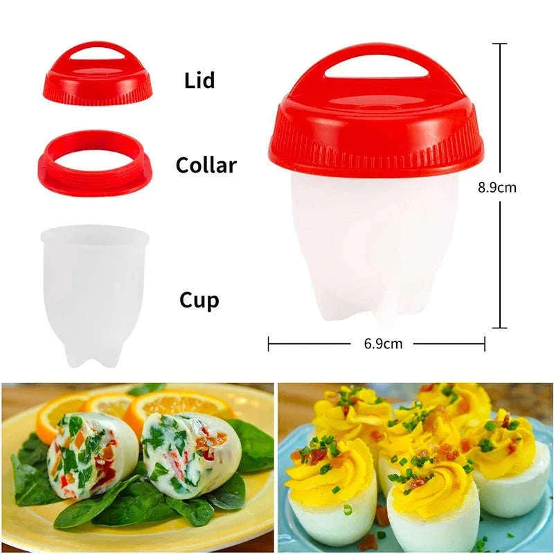 Silicone Egg Boiler Steamer Cups for Easy Shell-Free Eggs-3pcs