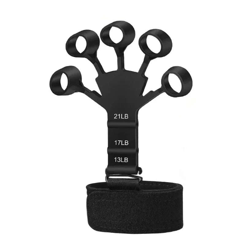 Silicone Finger Trainer 5-Finger Wrist Strengthener-black