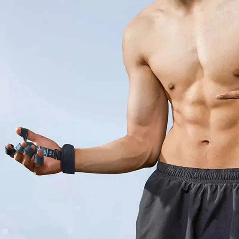 Silicone Finger Trainer 5-Finger Wrist Strengthener-black