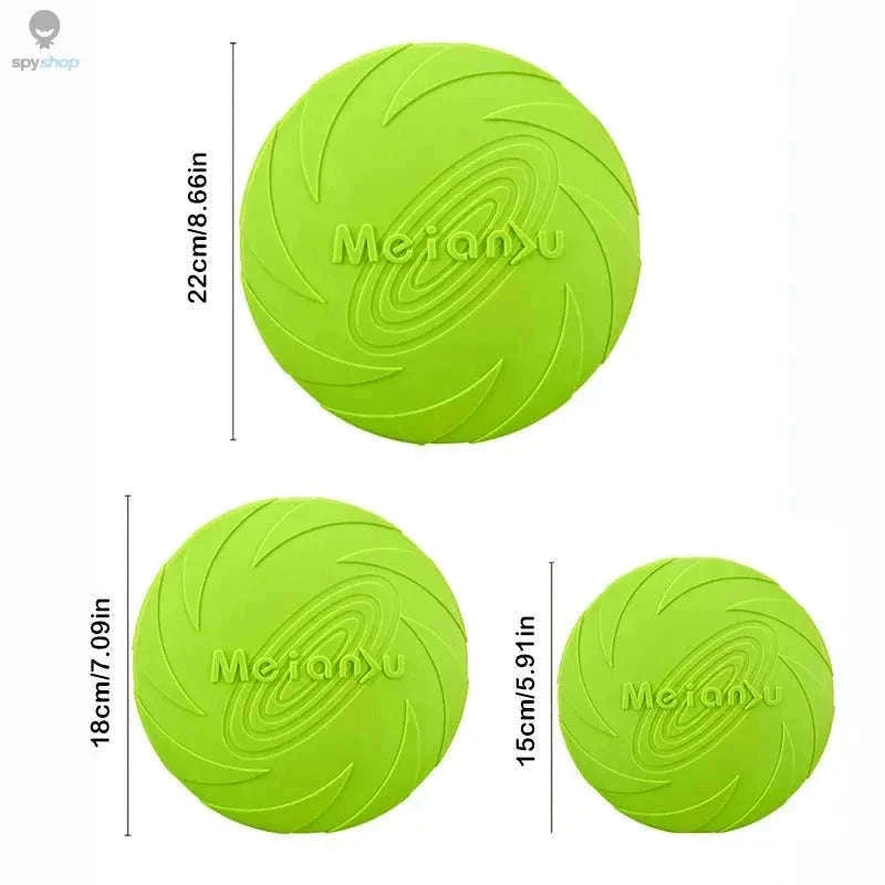 Silicone Flying Disc for Dogs for Active Fetch and Water Play-green / 22cm