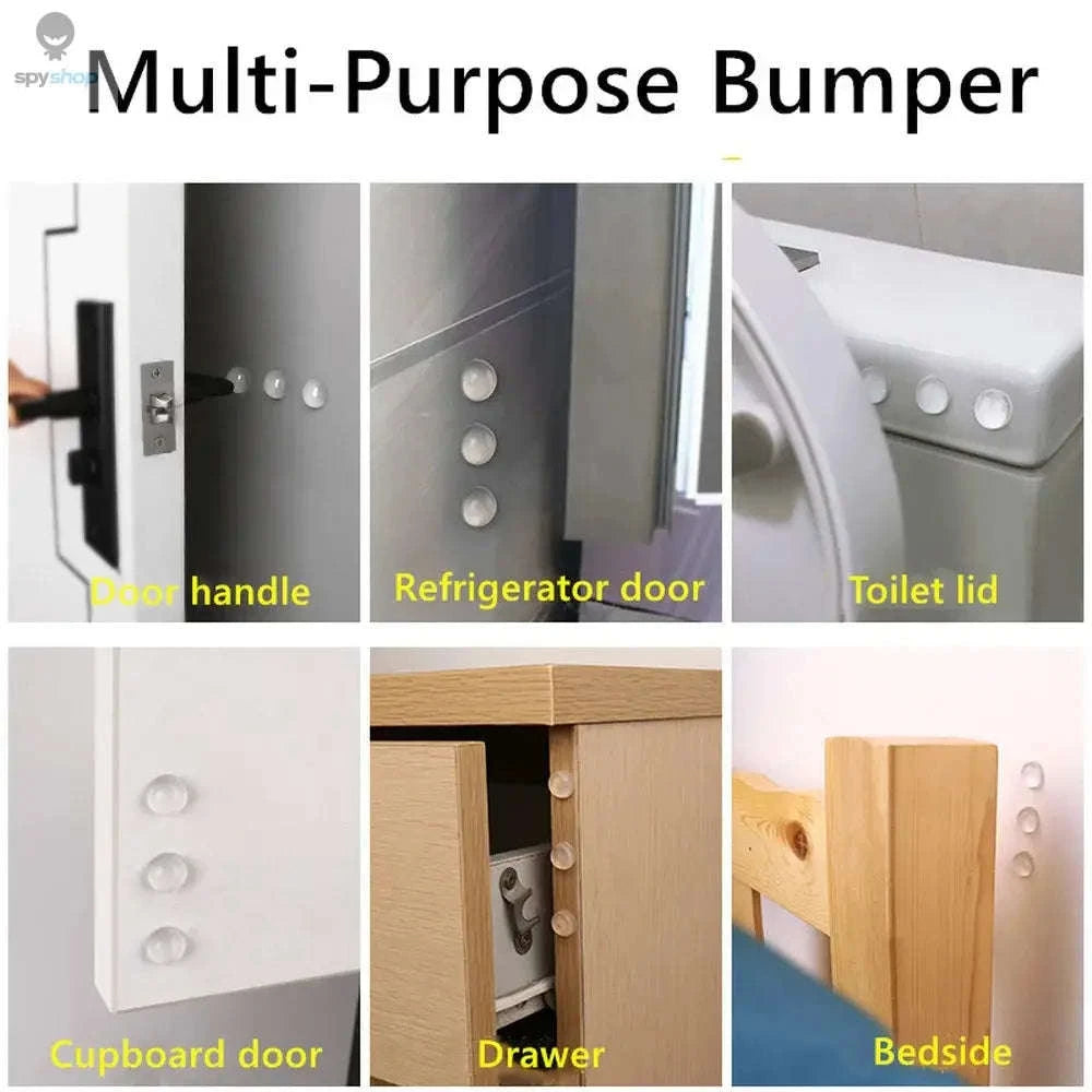 Silicone Furniture Bumper Pads – Self‑Adhesive Noise-Reducing Door Stoppers (100pcs)-10x3mm-100pcs