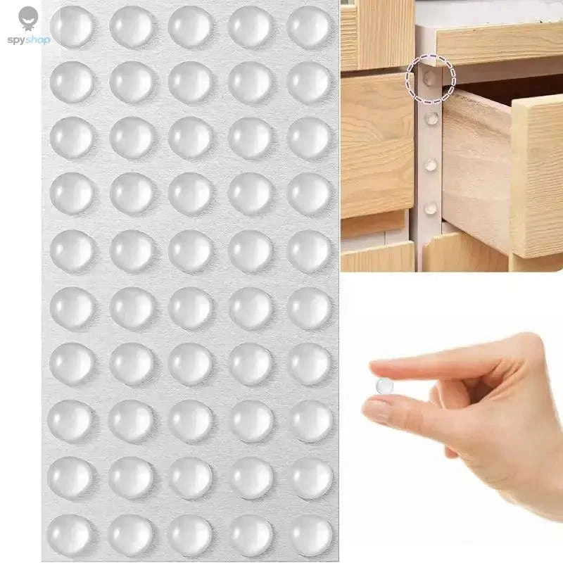 Silicone Furniture Bumper Pads – Self‑Adhesive Noise-Reducing Door Stoppers (100pcs)-10x3mm-100pcs