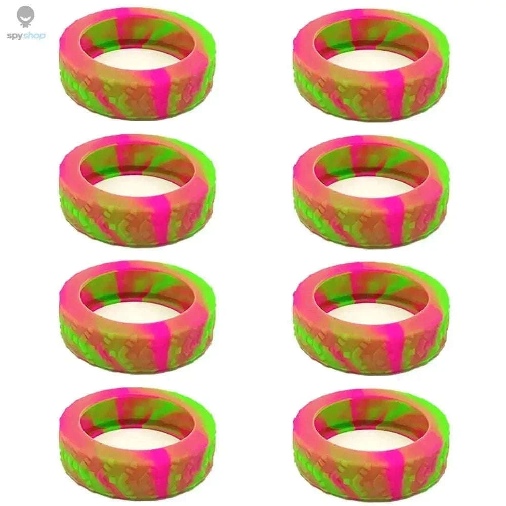 Silicone Luggage Wheel Covers for Quieter, Smoother Travel-pink-8pcs