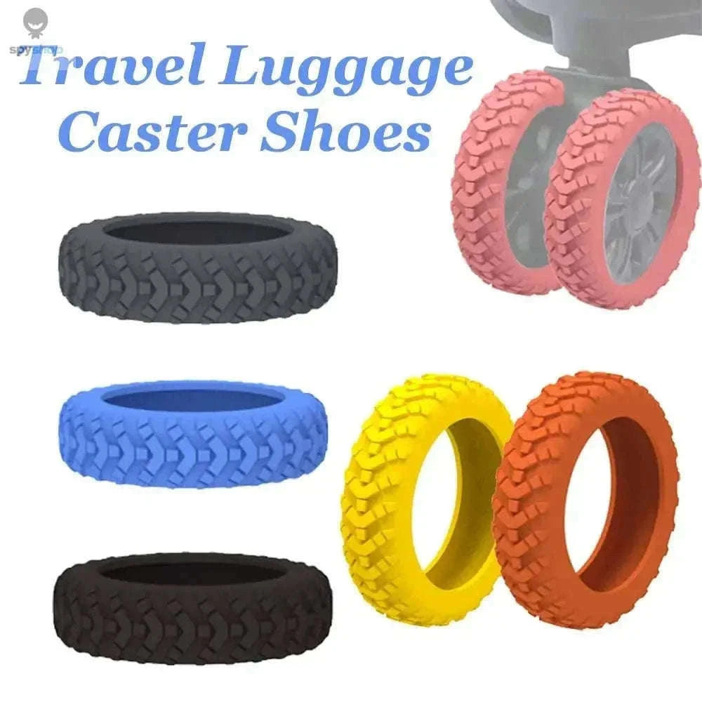 Silicone Luggage Wheel Covers for Quieter, Smoother Travel-pink-8pcs