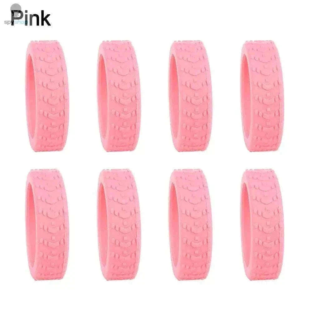 Silicone Luggage Wheel Covers for Quieter, Smoother Travel-pink-8pcs