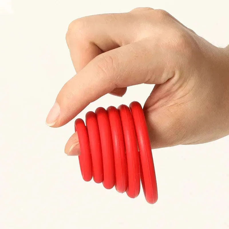 Silicone Penis Ring Set for Comfort, Fit, and Better Control-Red 35mm 40mm 50mm