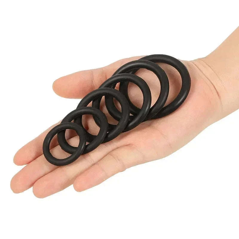Silicone Penis Ring Set for Comfort, Fit, and Better Control-Red 35mm 40mm 50mm