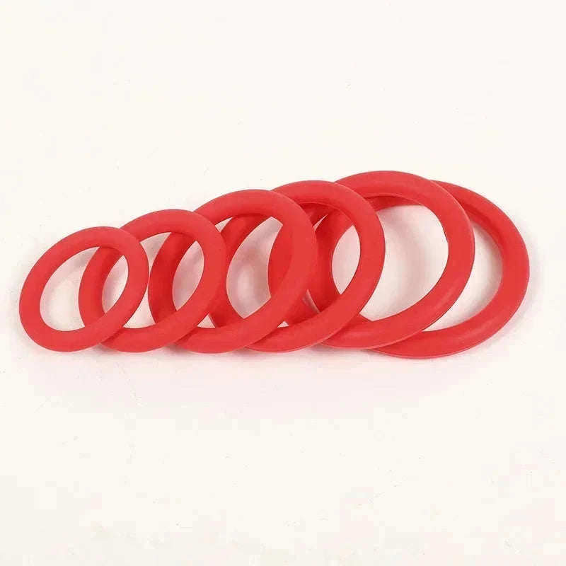Silicone Penis Ring Set for Comfort, Fit, and Better Control-Red 35mm 40mm 50mm