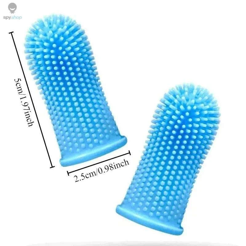 Silicone Pet Toothbrush – Gentle Finger Brush for Dogs and Cats-