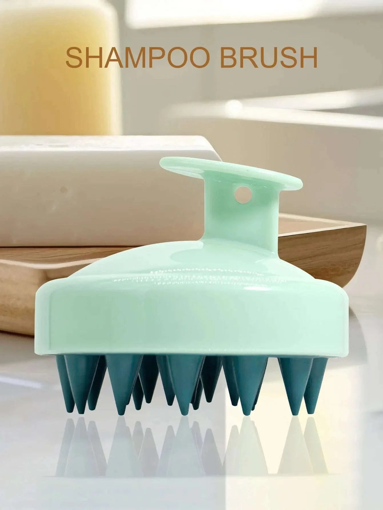 Silicone Scalp Massager Brush – Hair & Body Massage Tool-267-Yellow