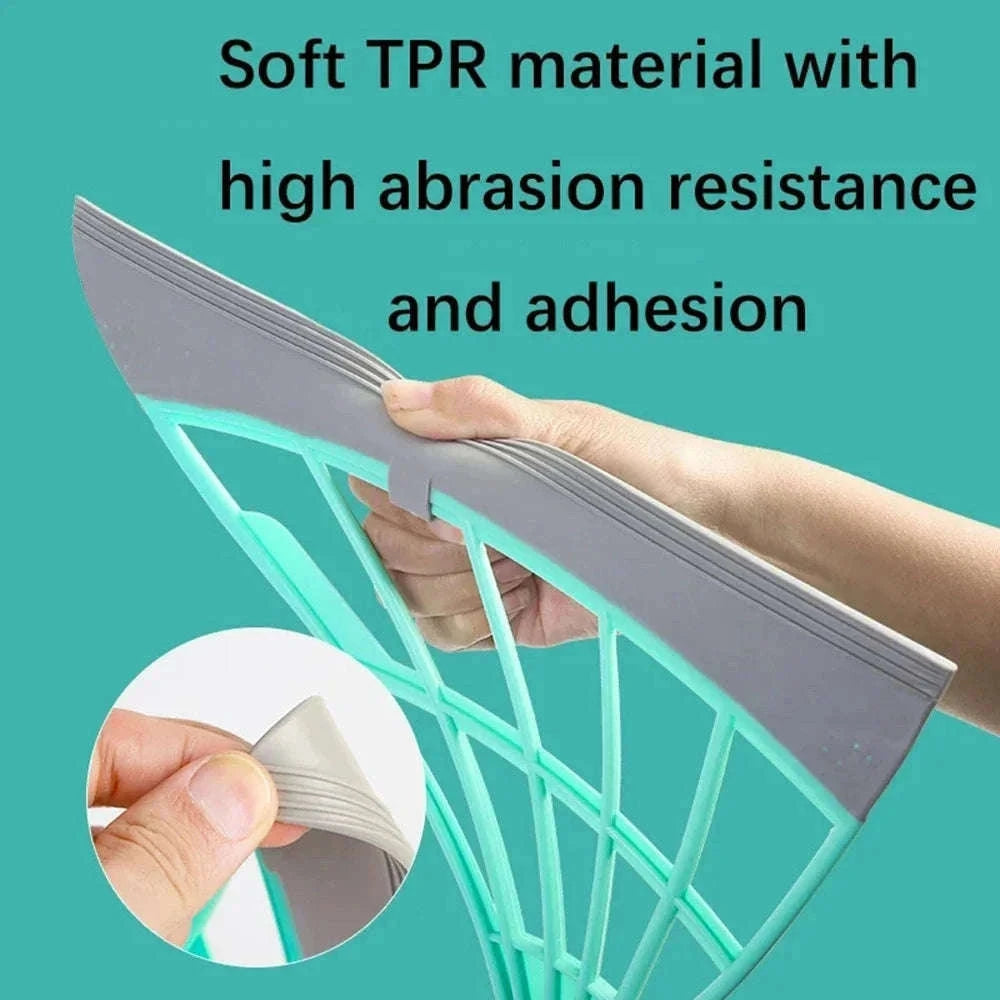 Silicone Scraper Broom for Floors, Glass, Windows, and Corners-Pink