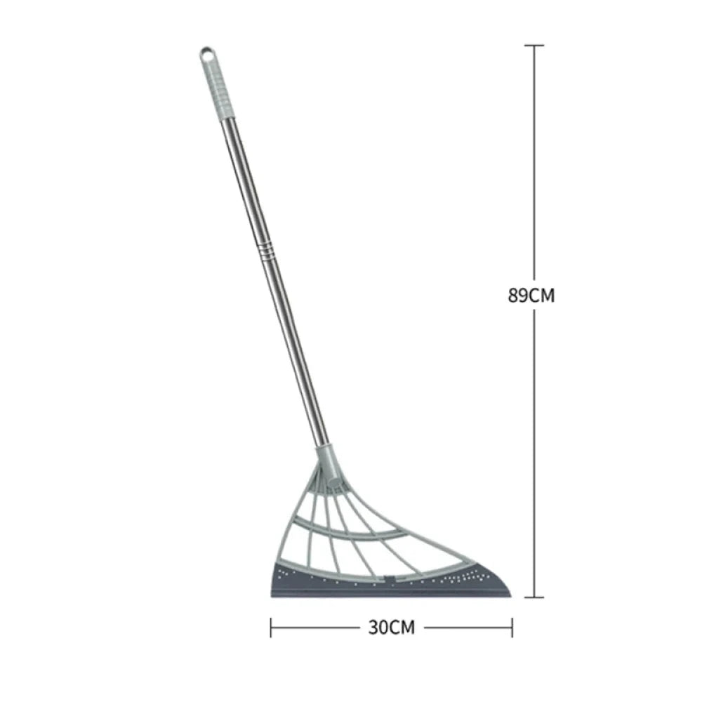Silicone Scraper Broom Magic Wiper for High Places and Floors-Pink