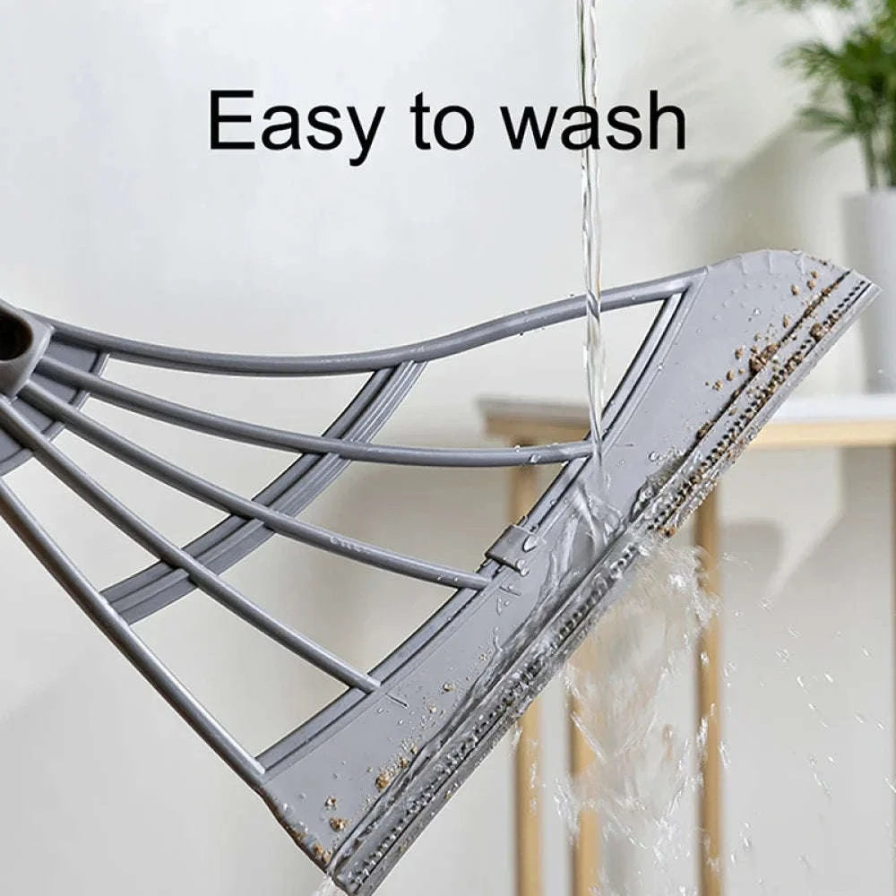 Silicone Scraper Broom Magic Wiper for High Places and Floors-Pink
