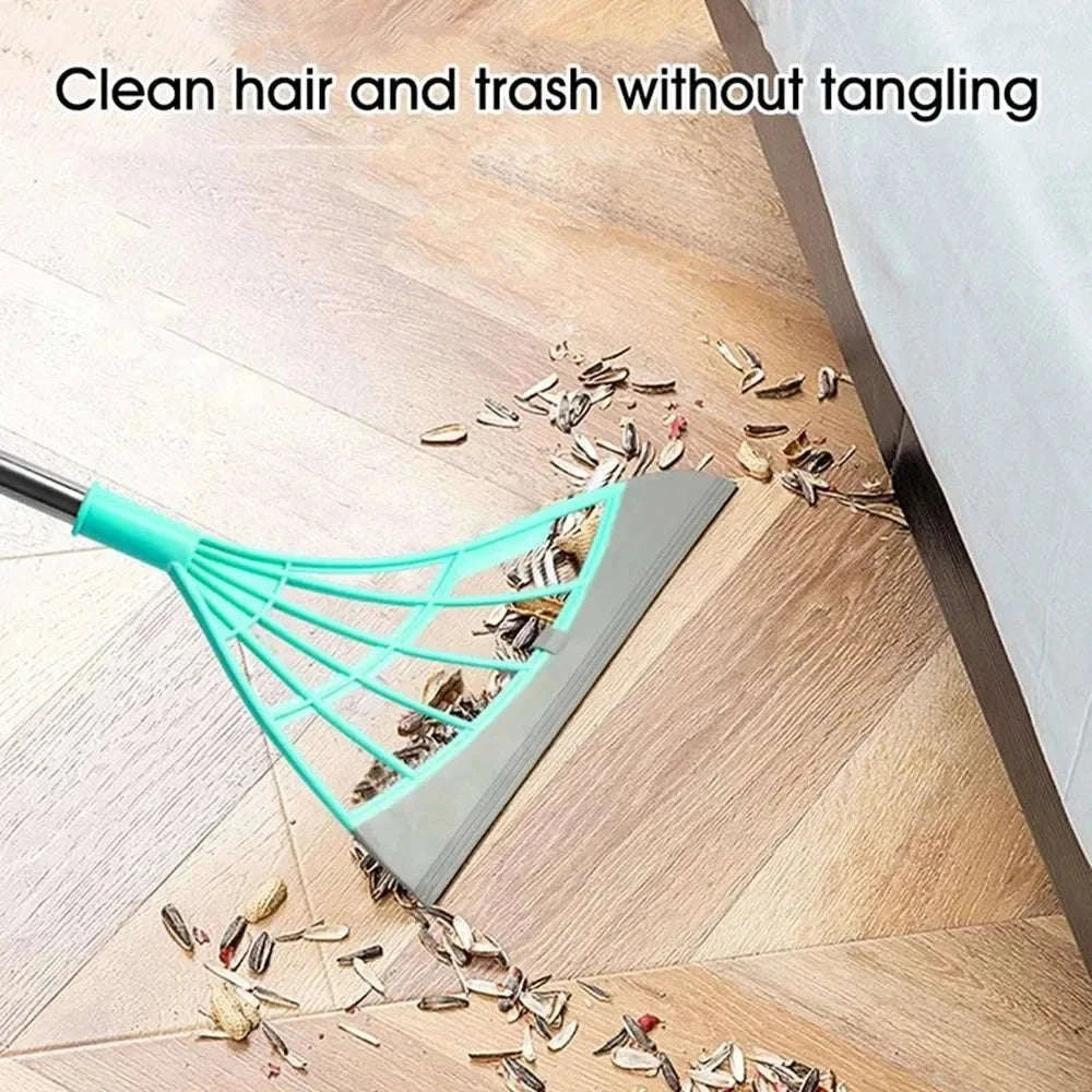 Silicone Scraper Broom Magic Wiper for High Places and Floors-Pink