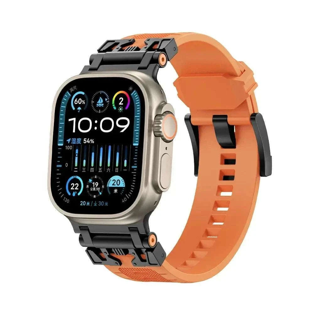 Silicone TPU Band for Apple Watch-silver blue / 44mm / United States
