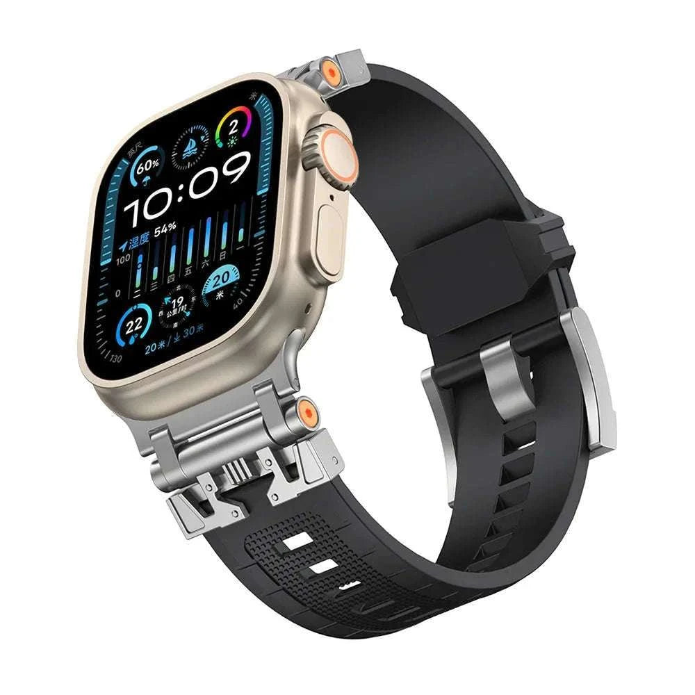 Silicone TPU Band for Apple Watch-silver blue / 44mm / United States