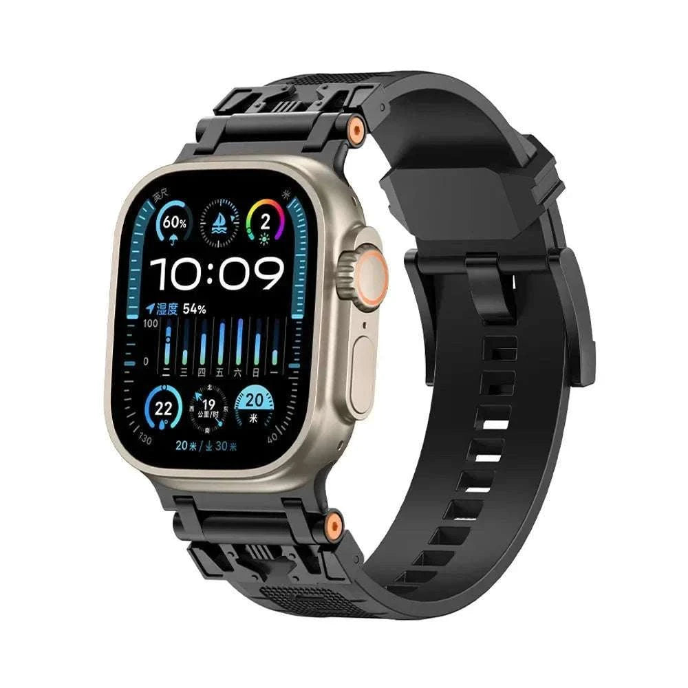 Silicone TPU Band for Apple Watch-silver blue / 44mm / United States